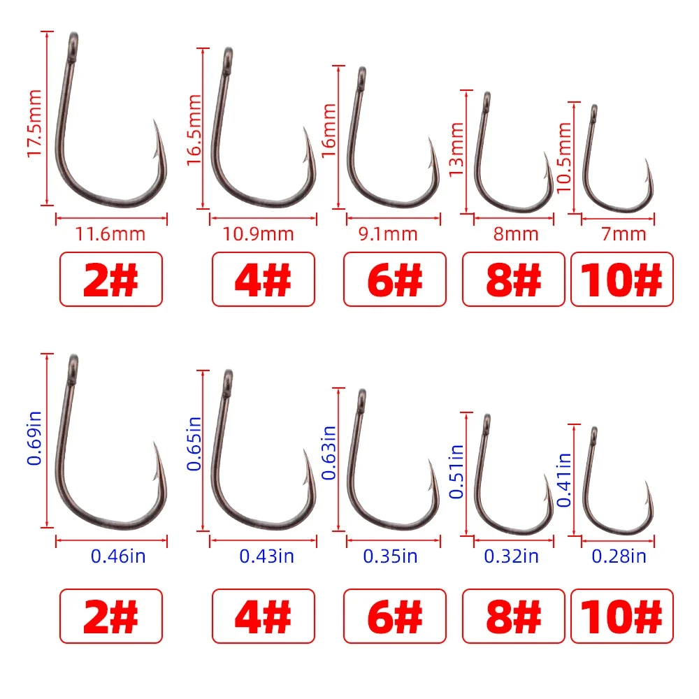 Hirisi 50 szt. Haczyki karpiow – Fishing Hook Assortment recenzja i cena