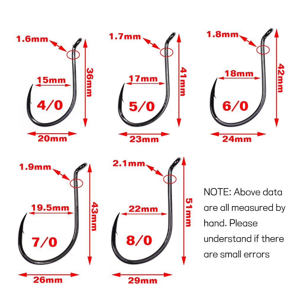 Bimoo 20szt Offset Octopus Bea – Fishing Hook Barbless recenzja i cena
